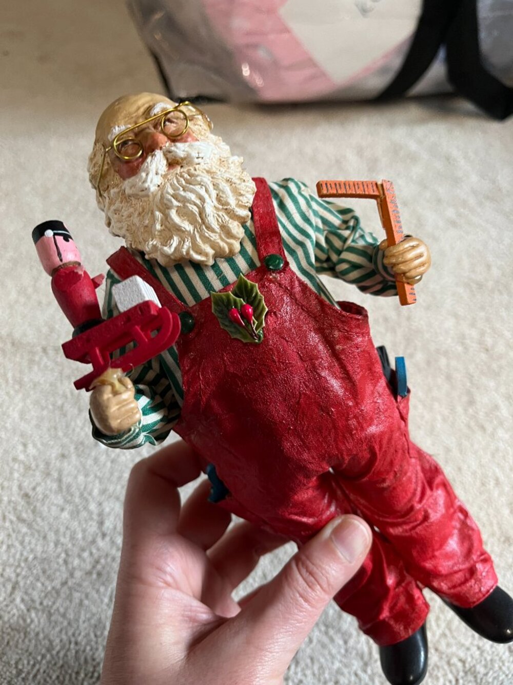 Santa - Possible Dreams Clothtique Workshop Santa 1987 Toy Maker